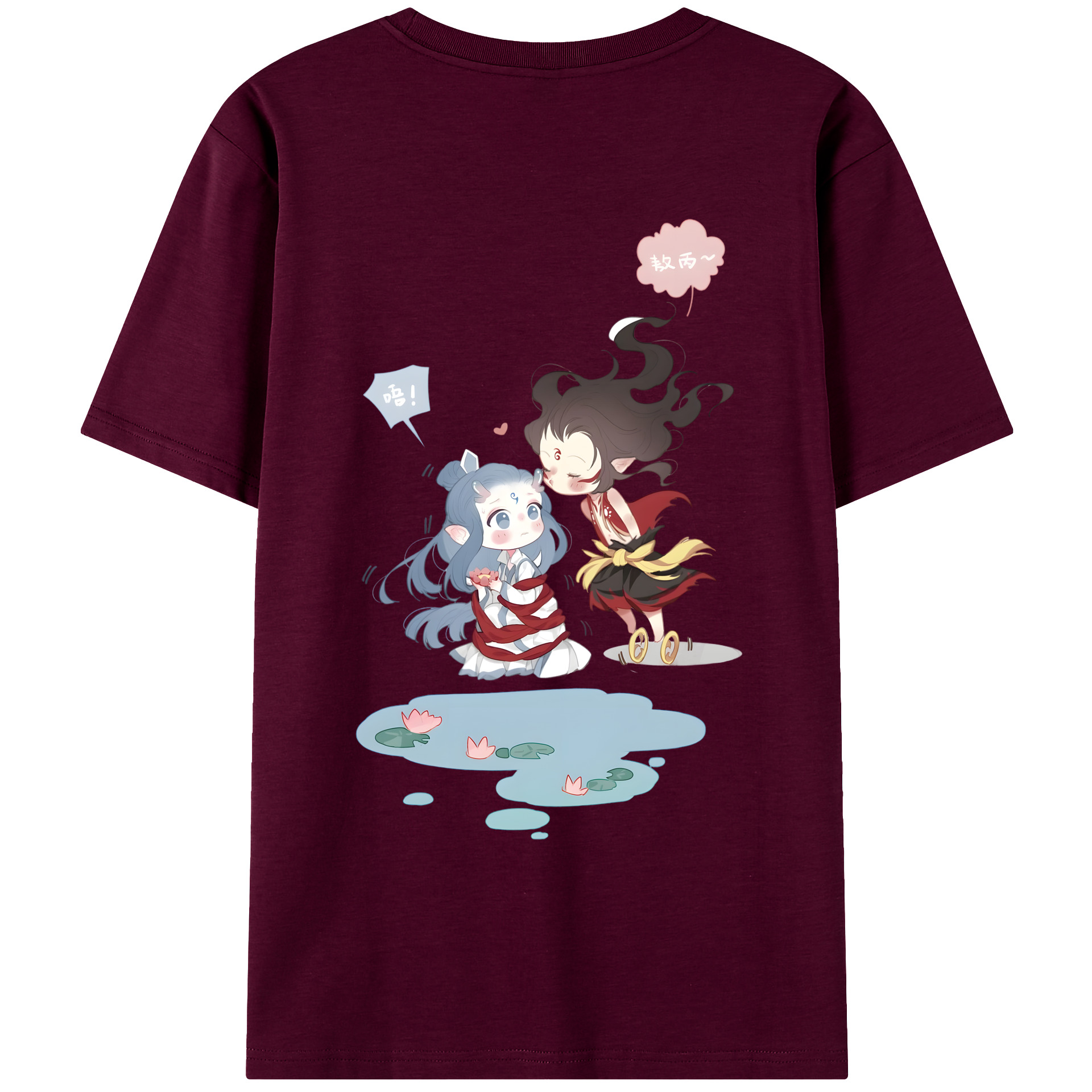 （画像用） Ne Zha 2 ナタ 魔童の大暴れ レディース半袖Tシャツ(バックプリント)
